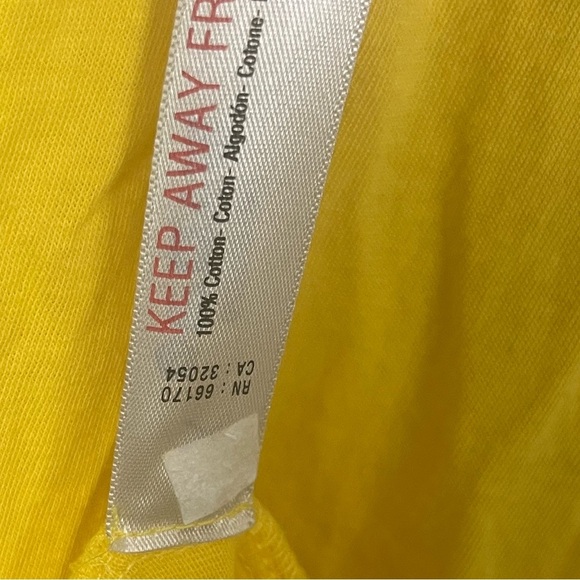FREE PEOPLE beach Carta Tee Shirt Midi - Yellow size XS - Picture 6 of 7
